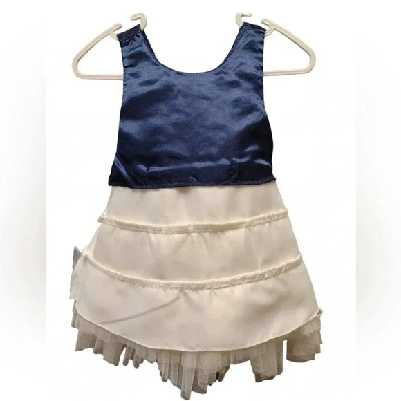 American Princess Blue And  White Tulle Dress Size 12M - Picture 5 of 8